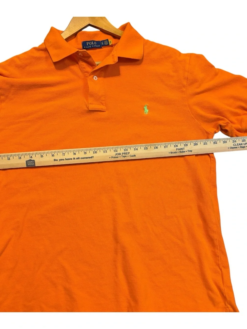 Polo Ralph Lauren short sleeve pony polo shirt orange cotton men’s size tall L